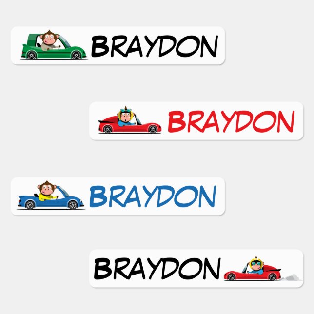 Monkey Drivers Labels (Group)