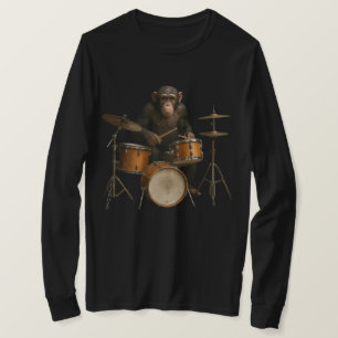 Monkey Drummer Pattern Shirt