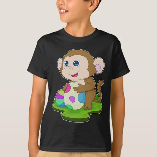 Monkey Easter Easter eggs T_Shirt