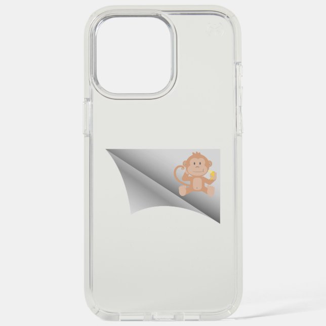 monkey eat banana under the patch speck iPhone case (Front)