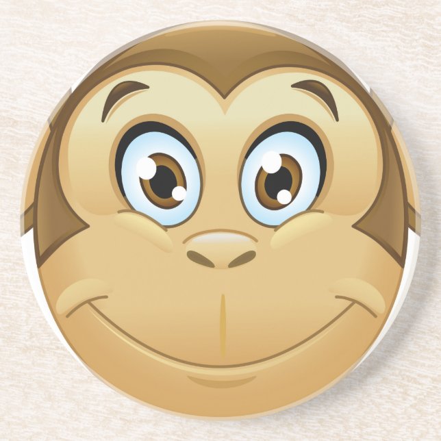 monkey emoji drink coaster (Front)