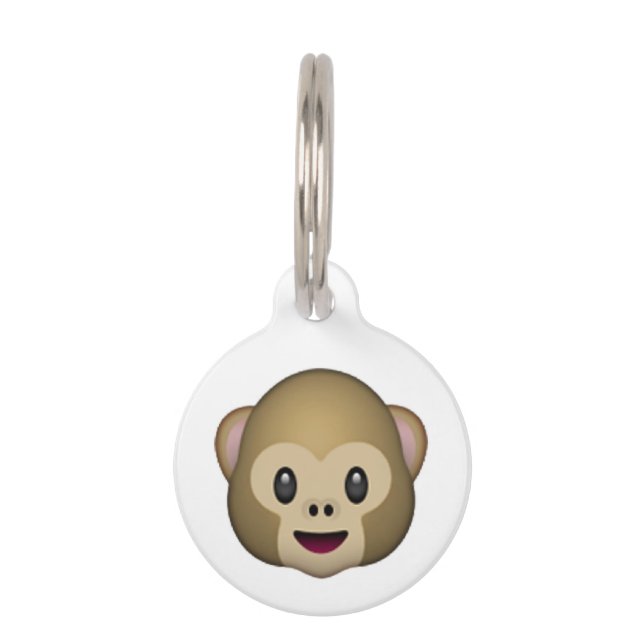 Monkey - Emoji Pet Name Tag (Back)