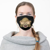 MONKEY EMOJI SEE NO EVIL kids Adult Cloth Face Mask (Worn)