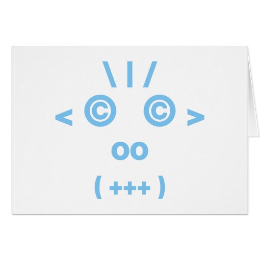 Monkey Face (Blue) Cards (Front Horizontal)