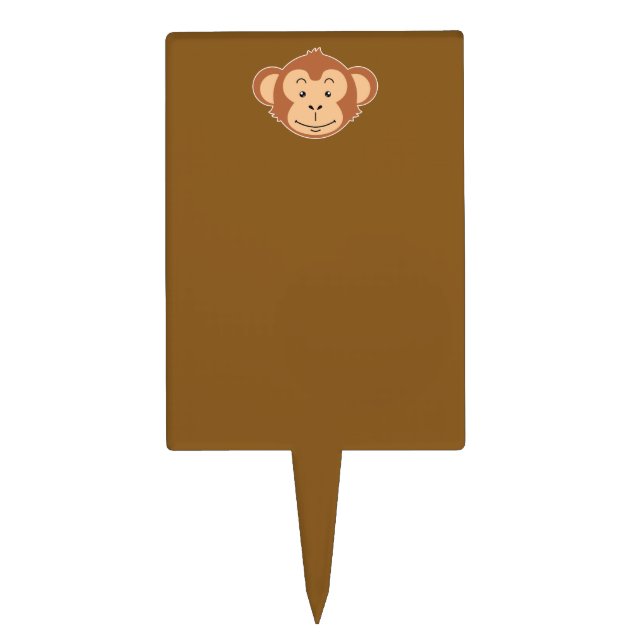 Monkey Face Cake Topper (Front)