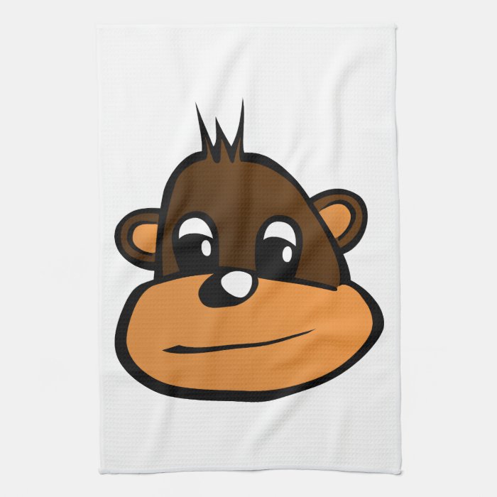 Monkey face cartoon hand towel