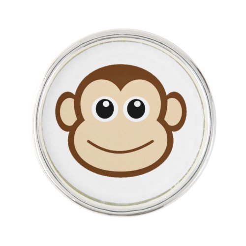 Monkey Face Cartoon Pin
