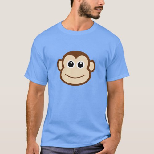 Monkey Face Cartoon T_Shirt