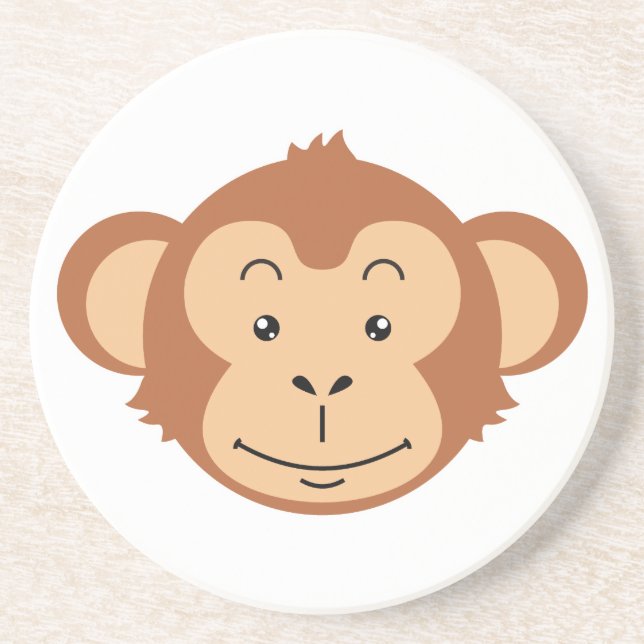 Monkey Face Drink Coaster (Front)