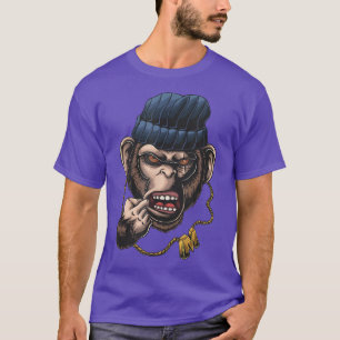 Monkey Face Funny Sarcasm Gangster T-Shirt
