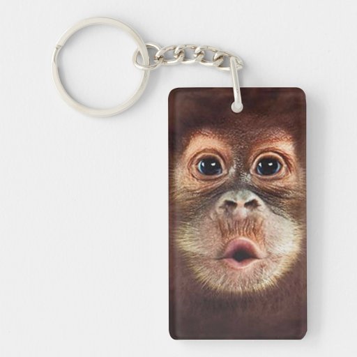 monkey face keychain | Zazzle