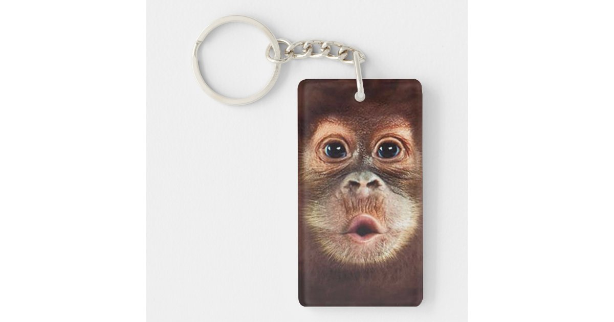 monkey face keychain | Zazzle