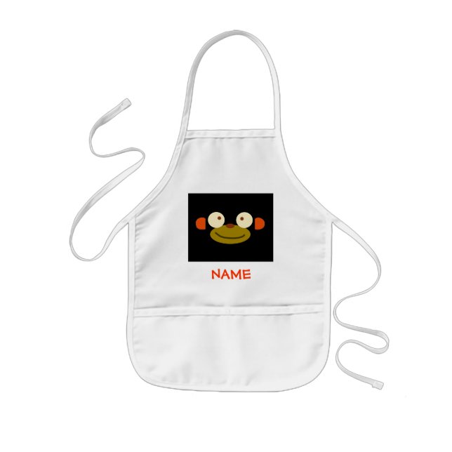 MONKEY FACE! KIDS' APRON (Front)