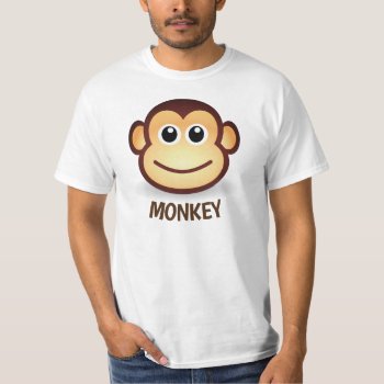 Monkey  Face Novelty T-shirt by jetglo at Zazzle