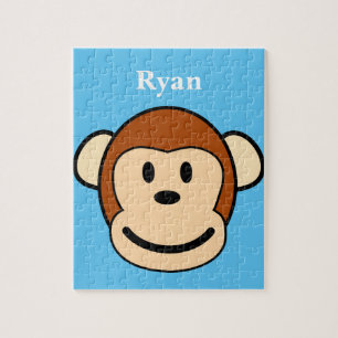 Monkey Face Personalized Jigsaw Puzzle