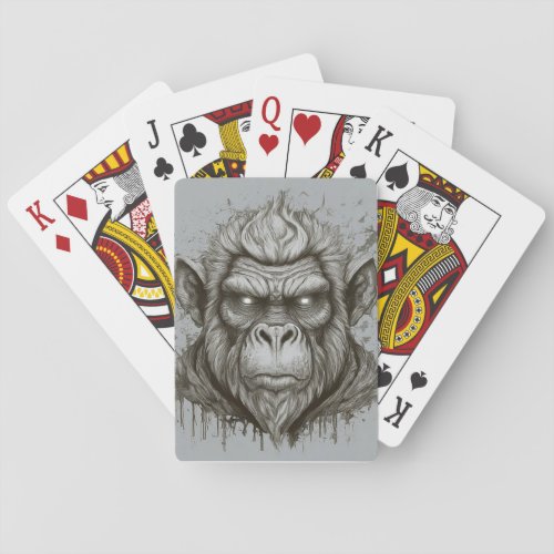 monkey face playing cards