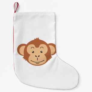 Monkey Face Small Christmas Stocking