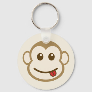 Monkey Face Vector Art Keychain