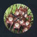 MONKEY FACED FLOWERS .- Miracles of Nature Round Clock<br><div class="desc">MONKEY FACED FLOWERS .- Miracles of Nature</div>
