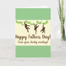 Monkey Fathers Day Card |