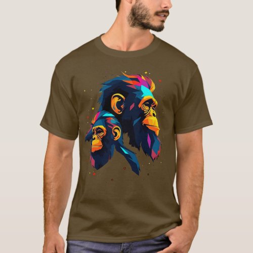 Monkey Fathers Day T_Shirt