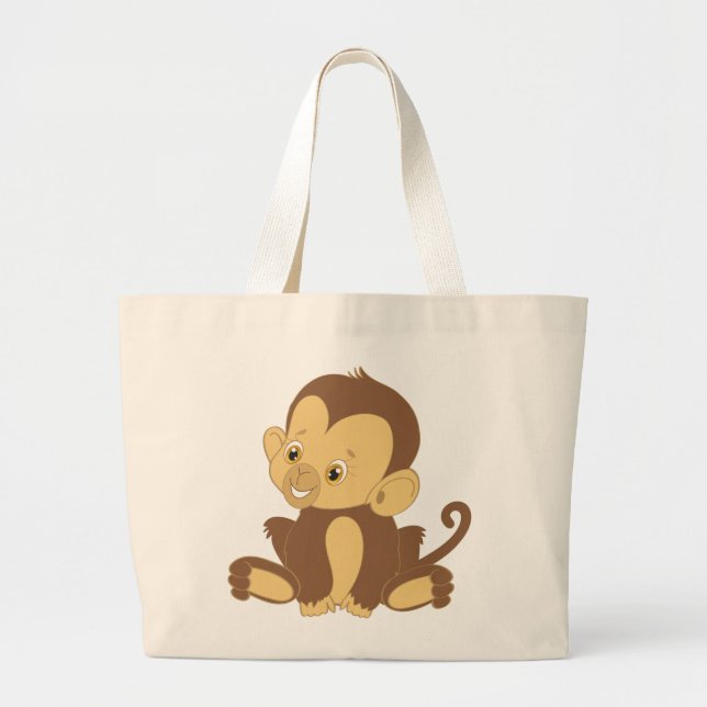 Monkey Feet Large Tote Bag (Front)