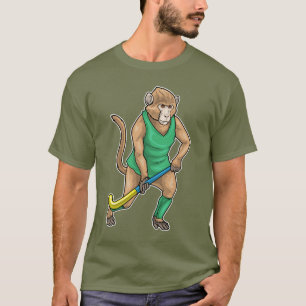 Monkey Field hockey Hockey stick T-Shirt