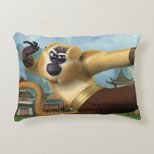 Monkey Fight Pose Decorative Pillow