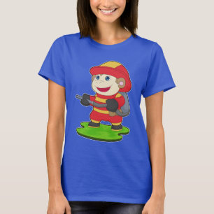 Monkey Firefighter Fire Department T-Shirt