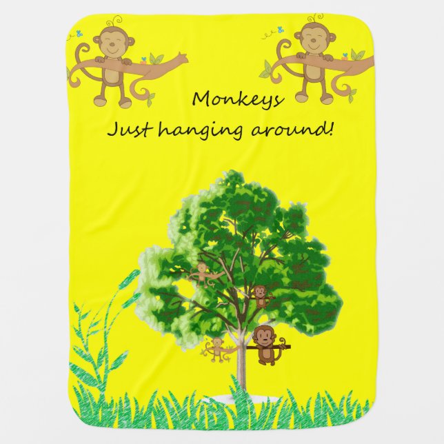Monkey Fleece Blanket (Front)