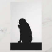 Monkey flossing silhouette photo (Front)