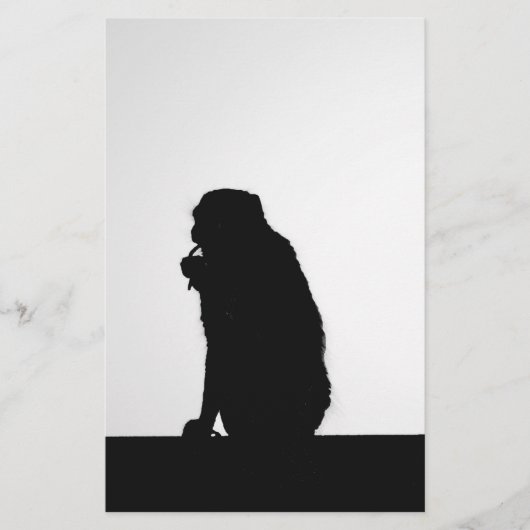 Monkey flossing silhouette photo (Front)
