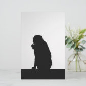 Monkey flossing silhouette photo (Standing Front)