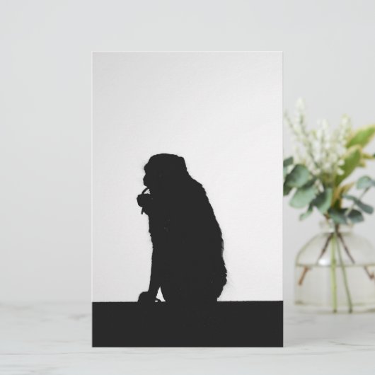 Monkey flossing silhouette photo (Standing Front)