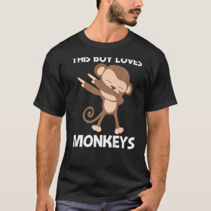 Monkey For Boys Kids Ape Zoo Wild Animal T-Shirt