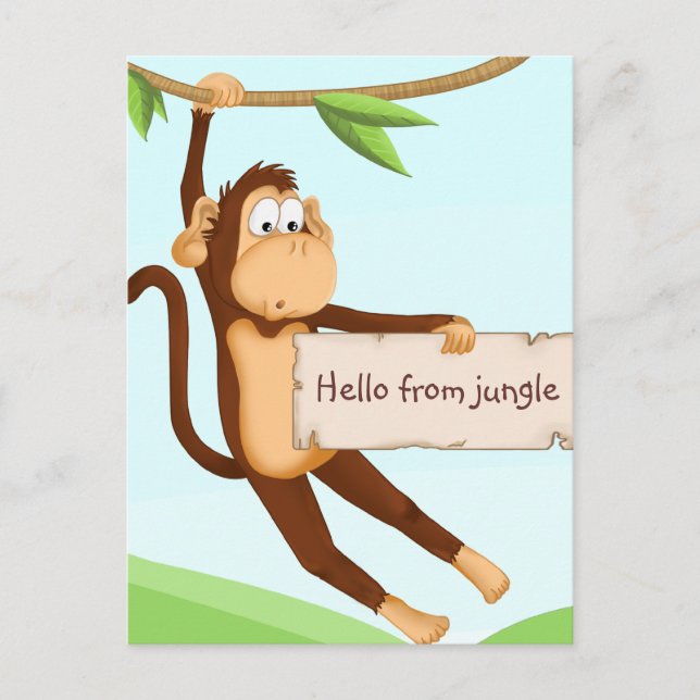 Monkey for children postcard (Front)
