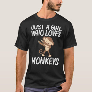 Monkey For Girls Mom Ape Zoo Wild Animal T-Shirt