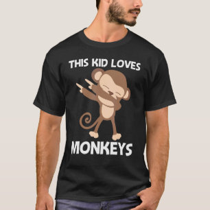 Monkey For Kids Boys Ape Zoo Wild Animal T-Shirt