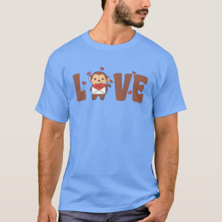 Monkey For Valentines Day Cute Animals Love friend T-Shirt