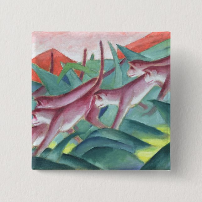 Monkey Frieze, 1911 Pinback Button (Front)