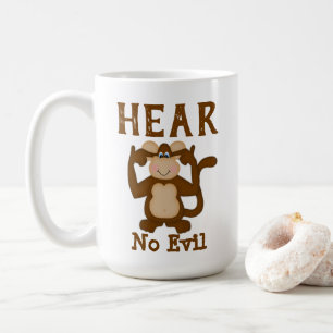 Monkey Funny Hear No Evil Coffee Mug