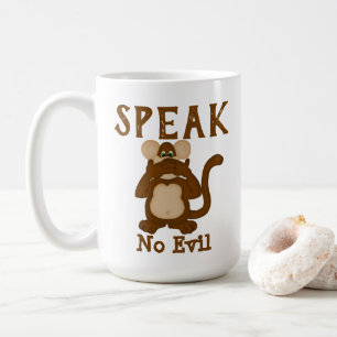 Monkey Funny Speak No Evil Coffee Mug