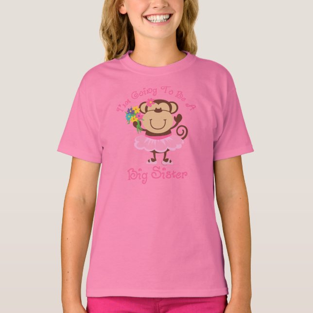 Monkey Future Big Sister T-Shirt (Front)