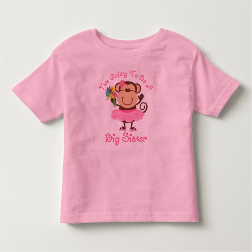 Monkey Future Big Sister Toddler T_shirt