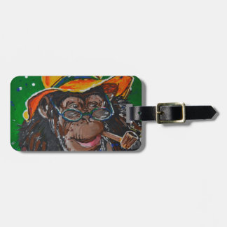 Monkey -Gentleman Luggage Tag