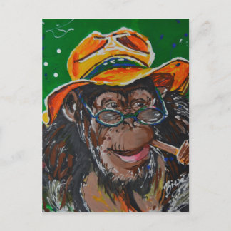 Monkey -Gentleman Postcard