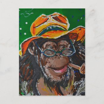 Monkey -gentleman Postcard by Bieza_art at Zazzle