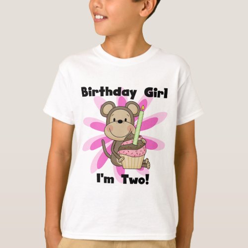 Monkey Girl 2nd Birthday Tshirts and Gifts