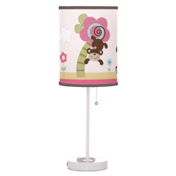 Monkey Girl Baby Nursery Lamp by Personalizedbydiane at Zazzle