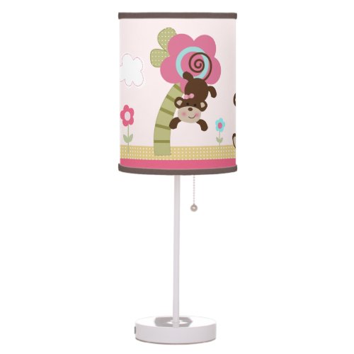 Monkey Girl Baby Nursery Lamp